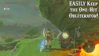 The EASIEST Way To Keep the OneHit Obliterator in the Legend of Zelda Breath of the Wild [upl. by Hamitaf]