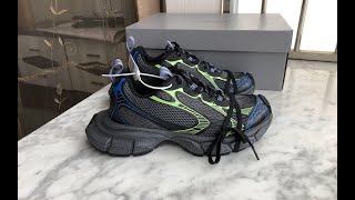 Balenciaga 3xl Trainer Sneaker Dark Green Black Blue Green Review [upl. by Burrton]