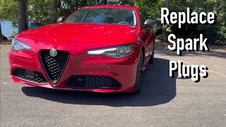 StepbyStep Guide Changing Spark Plugs on an Alfa Romeo Giulia 20T  DIY Tutorial [upl. by Brandi]