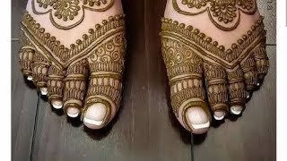 simple mehndi design for legs [upl. by Jehu]