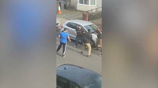 Footage shows Labour councillor embroiled in street brawl after violence erupted on campaign trail [upl. by Muhcan]