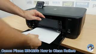 Canon Pixma MG4250 How to Clean Paper Rollers and Reduce Paper Jams [upl. by Nrev]