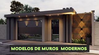 ✔️FACHADAS DE MUROS SIMPLES E MODERNOS [upl. by Hgeilhsa]