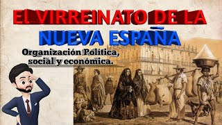 EL VIRREINATO DE LA NUEVA ESPAÑA  Organización política social y económica [upl. by Seth]