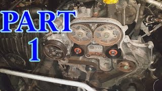 Jeep Liberty 28 CRD Timing Belt Part 1 [upl. by Ikkim899]