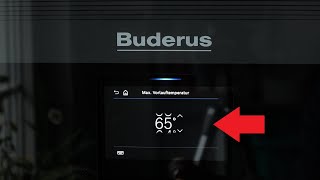 Buderus Logamax Heizung Vorlauftemperatur einstellen Anleitung [upl. by Binah]