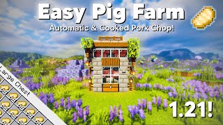 MINECRAFT EASY PIG FARM FOR ANY WORLD Tutorial 121 [upl. by Cly]