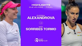 Ekaterina Alexandrova vs Sara Sorribes Tormo  2023 Cleveland Final  WTA Match Highlights [upl. by Sorgalim]