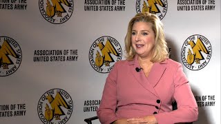 Interview with Secretary of the US Army Christine Wormuth at AUSA [upl. by Arun]