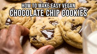 Easy Vegan Chocolate Chip Cookie Recipe [upl. by Ninnahc350]