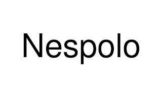 How to Pronounce Nespolo Italy [upl. by Nylirehs981]