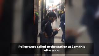 Armed police tackle knifeman in Brondesbury station [upl. by Ashien]