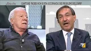 Lite tra Achille Bonito Oliva e Ignazio La Russa che lascia lo studio quotMaleducato Idiotaquot [upl. by Otero]