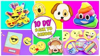 10 DIY EMOJIS SCHOOL SUPPLIES  Back to School Ideas  aPasos Crafts DIY [upl. by Nevur]