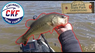 Braving Tough Conditions To Cash A Check Cincinnati Kayak Fishing East Fork Lake Bass Tournament [upl. by Rush]