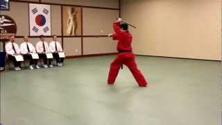 US Open Taekwondo Hanmadang  Individual Creative Forms With Weapons No Narration [upl. by Nnylrefinnej]