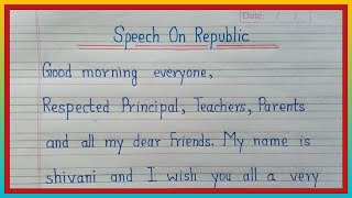 Speech On Republic Day 2024 l 10 Lines Speech On Republic Day l Speech On 26 January [upl. by Yllek]