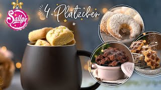 Plätzchen backen 4 Rezepte  Vanillekipferl Traumstücke und Waffelkekse  Sallys Welt [upl. by Evod]