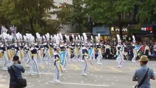 2013 The 65th Anniversary Great Korea Air Force Academy Cadets  Air forces Street Parade [upl. by Urbannal]