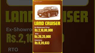 Toyota Land Cruiser OnRoad Price in India 2024 LuxurySUV Toyota [upl. by Rimahs]