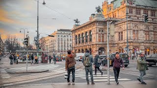 Vienna Ringstrasse Walking Tour January 2024  4K HDR [upl. by Gall]