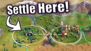 How to Analyze Start Locations in Civ 6 Rise and Fall a Guide to your Settling Strategy [upl. by Ydorb]