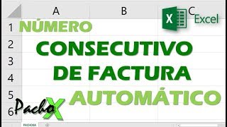 Numero de factura consecutivo automatico en Excel Sigue estos simples pasos  Microsoft Excel [upl. by Esimaj]