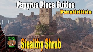 Assassins Creed Origins  Stealthy Shrub Paratiritirio Papyrus Piece Guides [upl. by Burk]