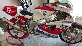 Yamaha FZR750R OW01  crown jewel from Iwata Rare and expensive Made for racing [upl. by Ailimaj]