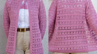 Super Easy Crochet Women Sweater Vest Pattern tığ işi kolay kazak [upl. by Moia]