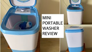 MINI PORTABLE WASHING MACHINES REVIEW MINI WASHER WITH SPIN FOR A BEDSITTER OR SMALL HOUSE [upl. by Hunter]