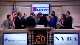 Operation HOPE Rings NYSE Euronext Closing Bell [upl. by Masha]