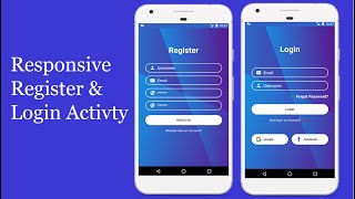 How to make responsive Registration and Login Activity using constraint Layout in android Studio [upl. by Wolliw]