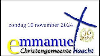 Zondagsdienst Emmanuel Haacht 10 november 2024 [upl. by Arbmahs]