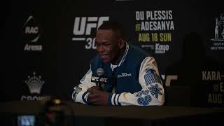 Israel Adesanya Reacts To Dricus du Plessis UFC 305 [upl. by Oflunra611]