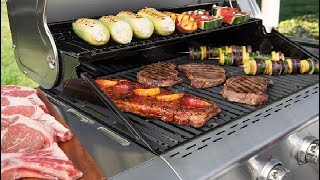 Nexgrill 4 Burner Propane Gas Grill Perfect for Outdoor Cooking Tailgating BBQ Backyards Review [upl. by Zanahs]