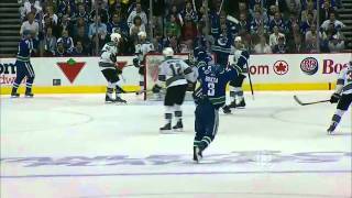 Kevin Bieksa 2OT gamewinner series clincher CBC 52411 [upl. by Talia]