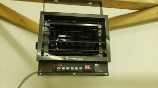 Garage Heater installation 2015 Reznor 45k Calgary Alberta The Heating Ninja [upl. by Geddes344]