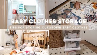 BABY CLOTHES STORAGE IDEAS  How to organize outgrown baby clothes for storage [upl. by Ma201]