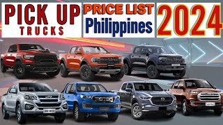 Pick up trucks Price List in Philippines 2024 [upl. by Torray761]