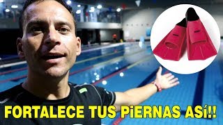 Fortalece tus Piernas en Piscina Nadando con Aletas [upl. by Haram]