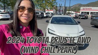 2024 Toyota Prius LE AWD Wind Chill Pearl [upl. by Aleacin713]