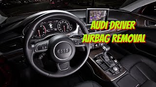 AUDI Drivers AIRBAG Removal Procedure [upl. by Peoples341]