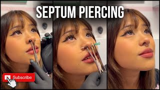 Septum piercing process Must watch piercing [upl. by My]