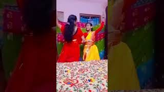 bhenge mor ghore chabi niye jabi ke mare 🗝️❤️😊Rabindranath songdance twosisters [upl. by Maren]