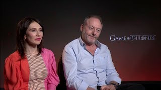 Carice van Houten amp Liam Cunningham talk Game of Thrones [upl. by Onihc729]