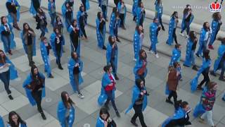 9 Vjetori i Pavarësisë së Kosovës Mehmet Akif College  Flash Mob [upl. by Roane]