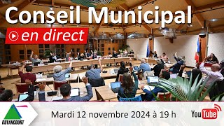 Conseil Municipal du 12 novembre [upl. by Mialliw]