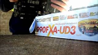 Unboxing amp Review Gigabyte GA 990FXAUD3 HD  BM16 [upl. by Ellehcer93]