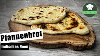 Leckeres Pfannenbrot quot NAAN quot  besser als Hensslers [upl. by Eilyr]